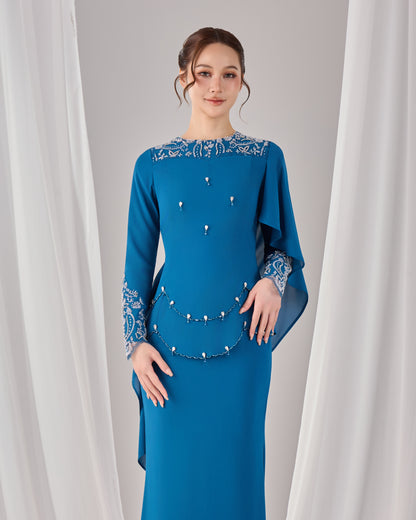ZAYRA DRESS (TEAL BLUE)
