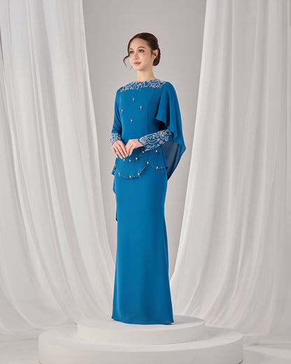 ZAYRA DRESS (TEAL BLUE)