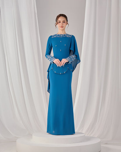 ZAYRA DRESS (TEAL BLUE)