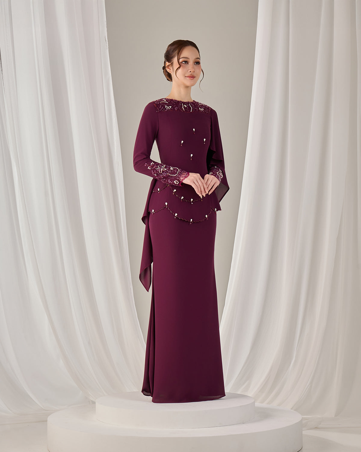 ZAYRA DRESS (PURPLE PLUM)
