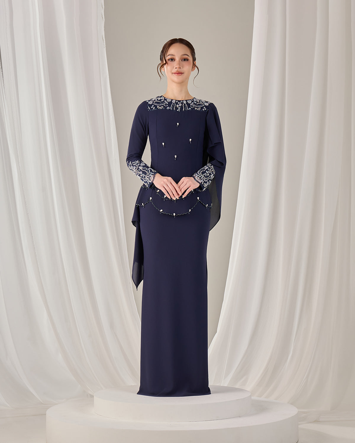 ZAYRA DRESS (NAVY BLUE)