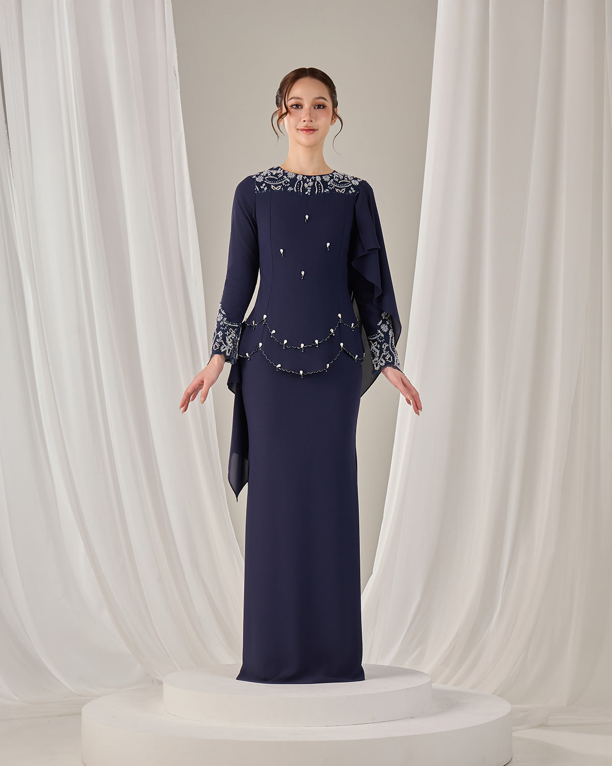 ZAYRA DRESS (NAVY BLUE)