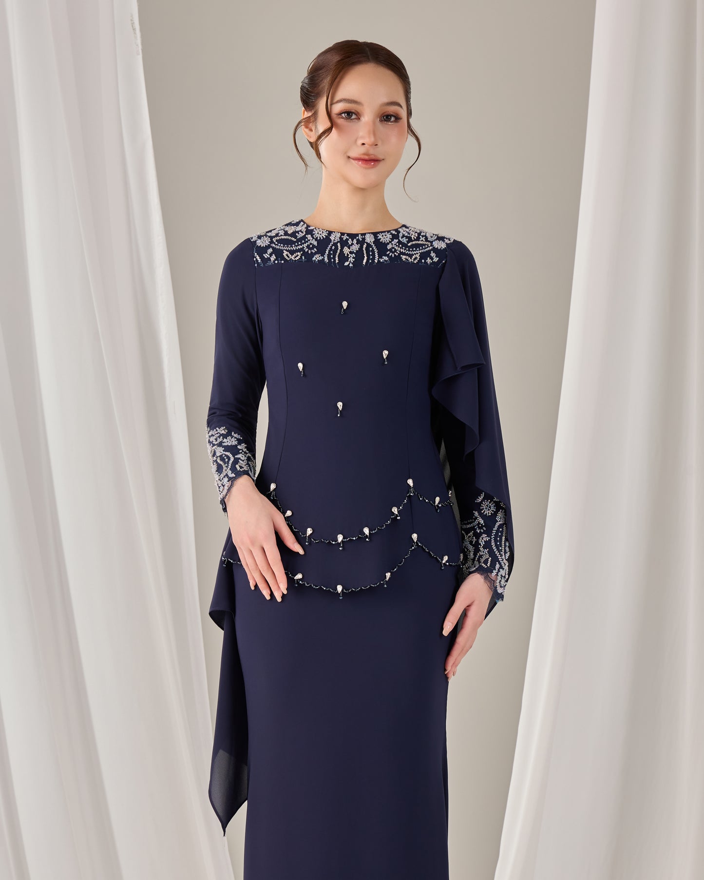 ZAYRA DRESS (NAVY BLUE)