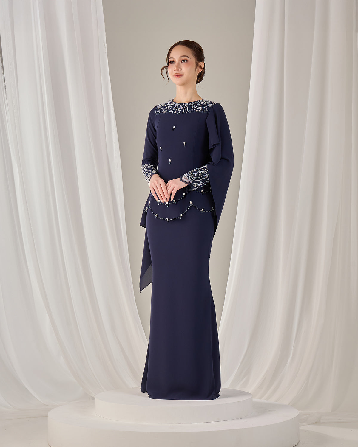 ZAYRA DRESS (NAVY BLUE)