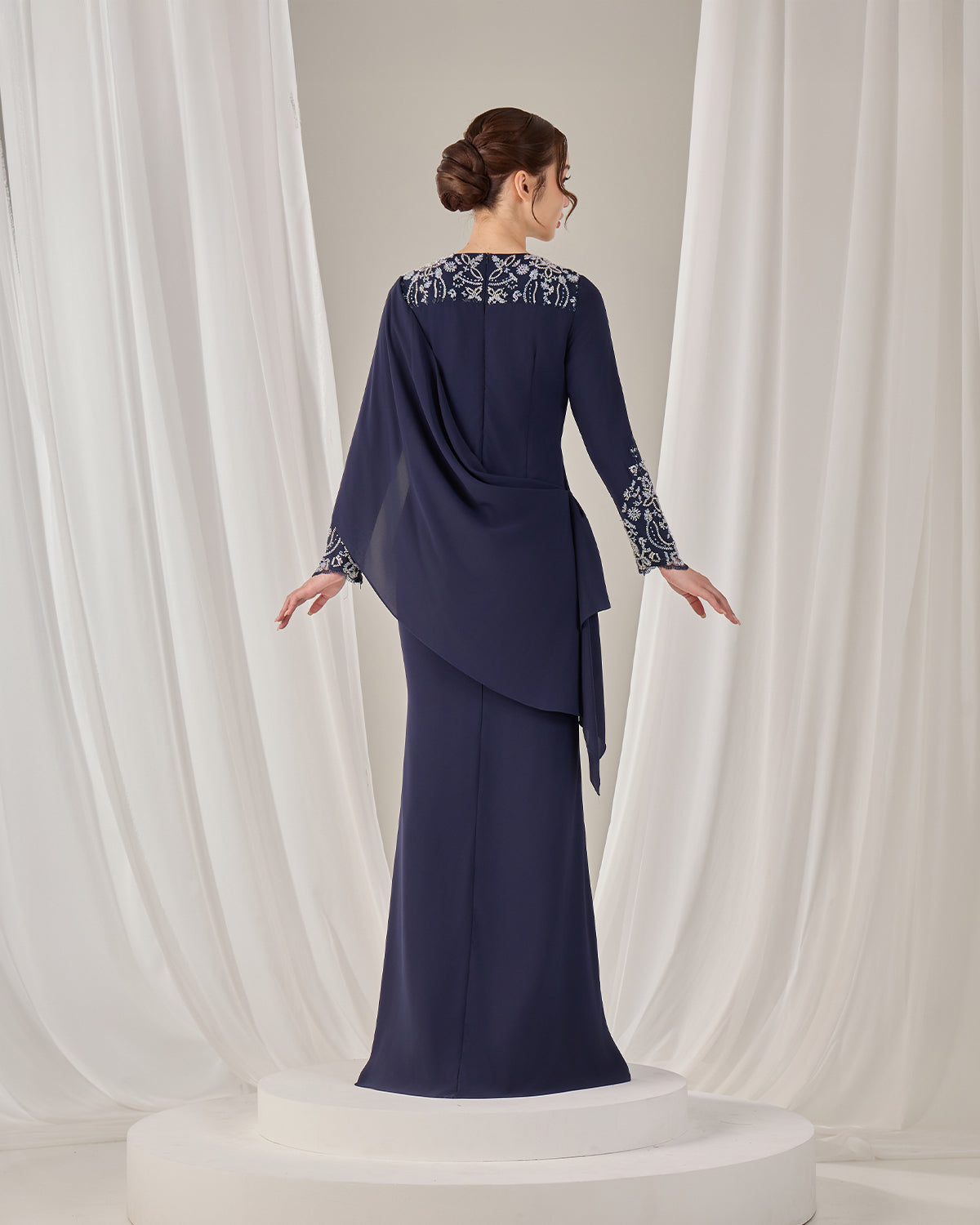 ZAYRA DRESS (NAVY BLUE)