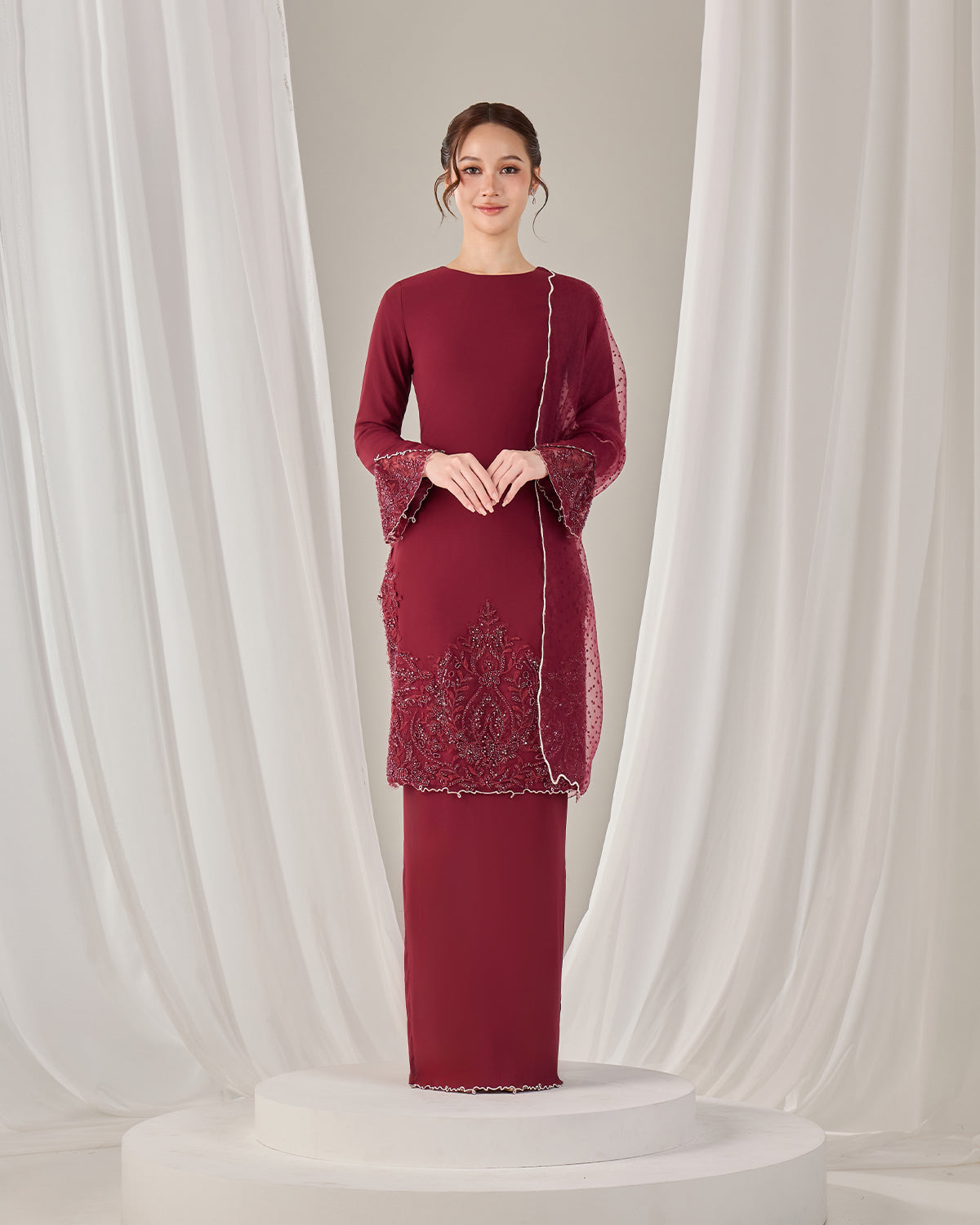 NOURIE KURUNG (BURGUNDY)