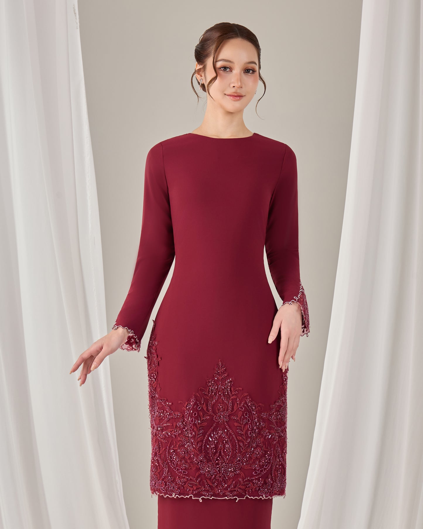 NOURIE KURUNG (BURGUNDY)