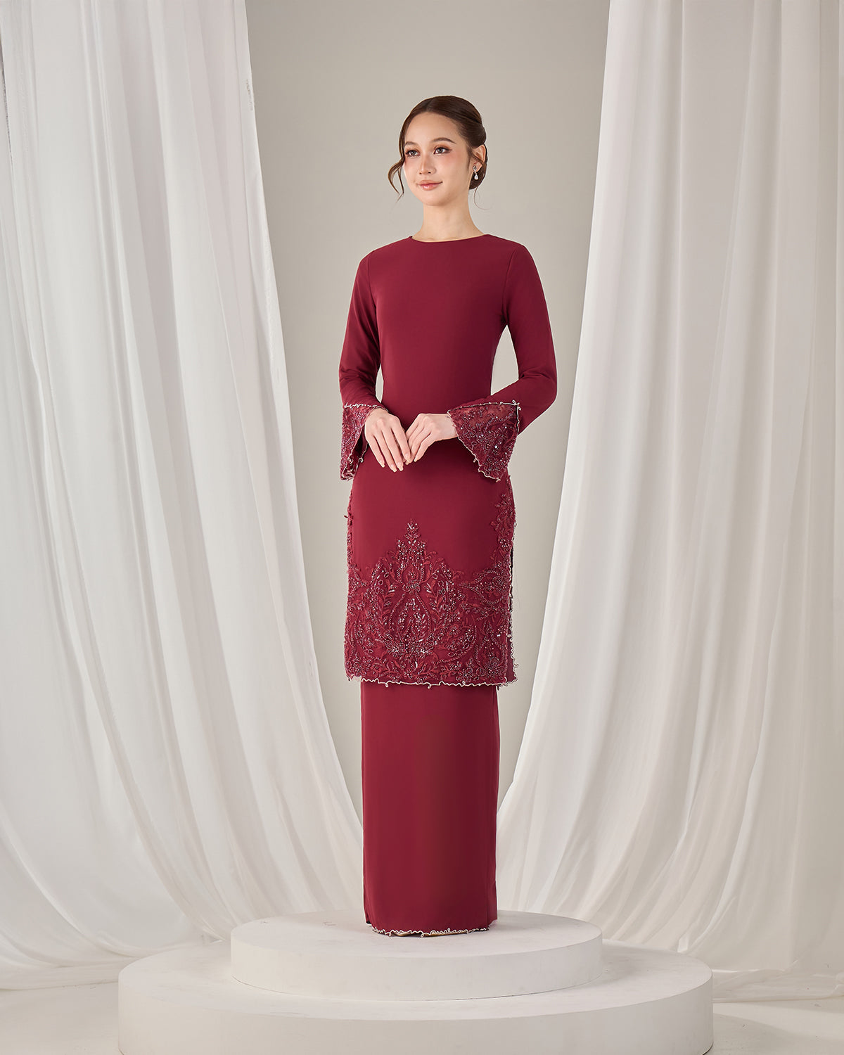 NOURIE KURUNG (BURGUNDY)