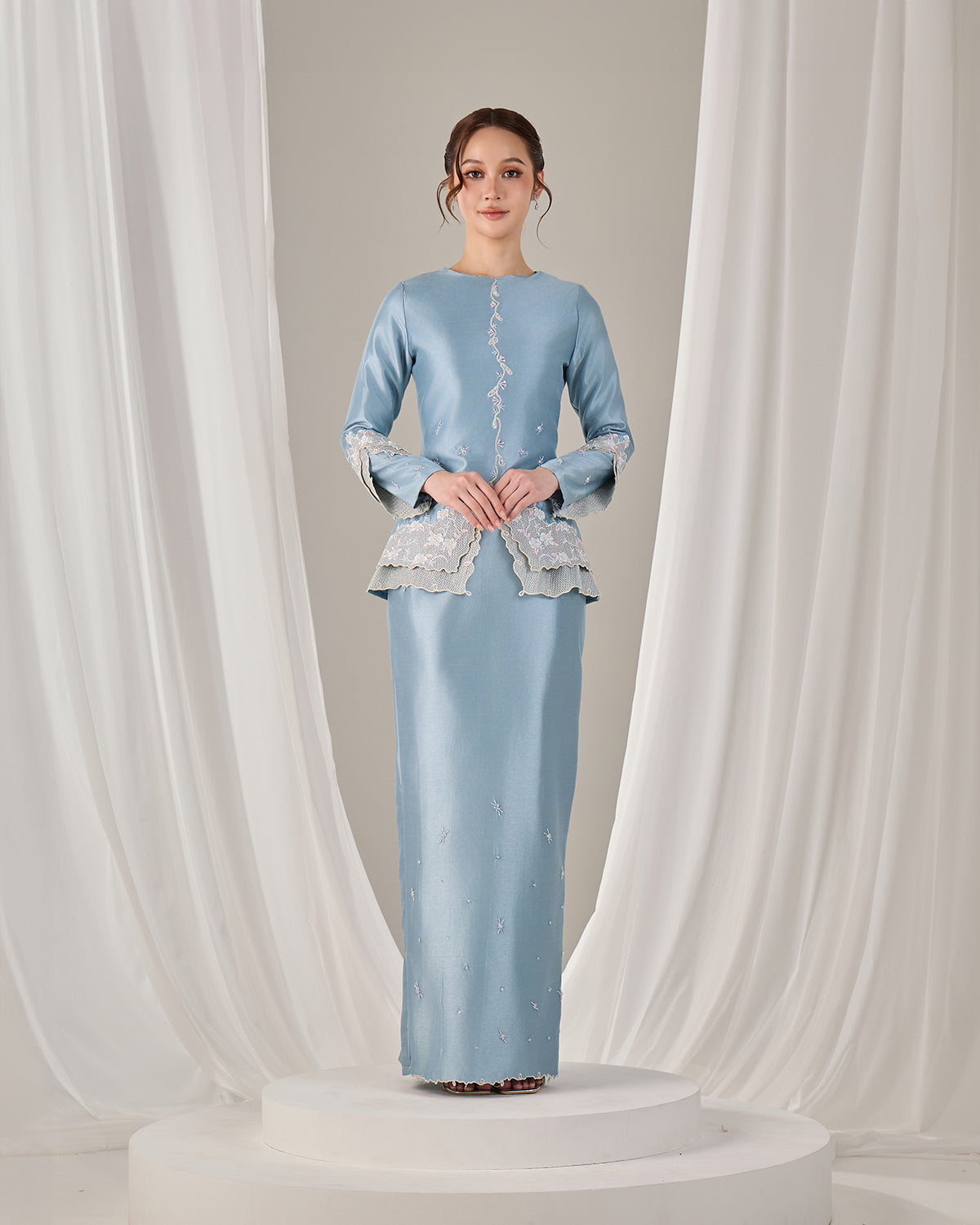 KATHRYN MINI KURUNG (MISTY BLUE)