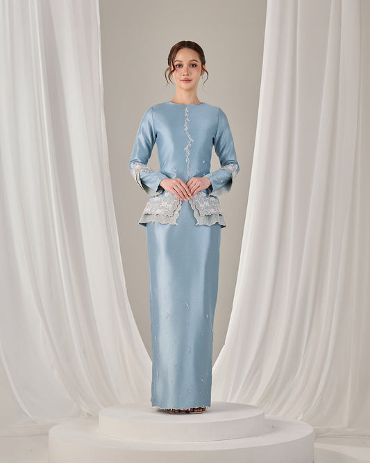 MINOR DEFECT KATHRYN MINI KURUNG (MISTY BLUE)