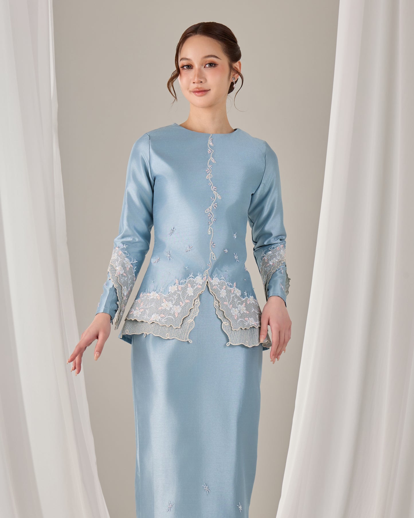 KATHRYN MINI KURUNG (MISTY BLUE)