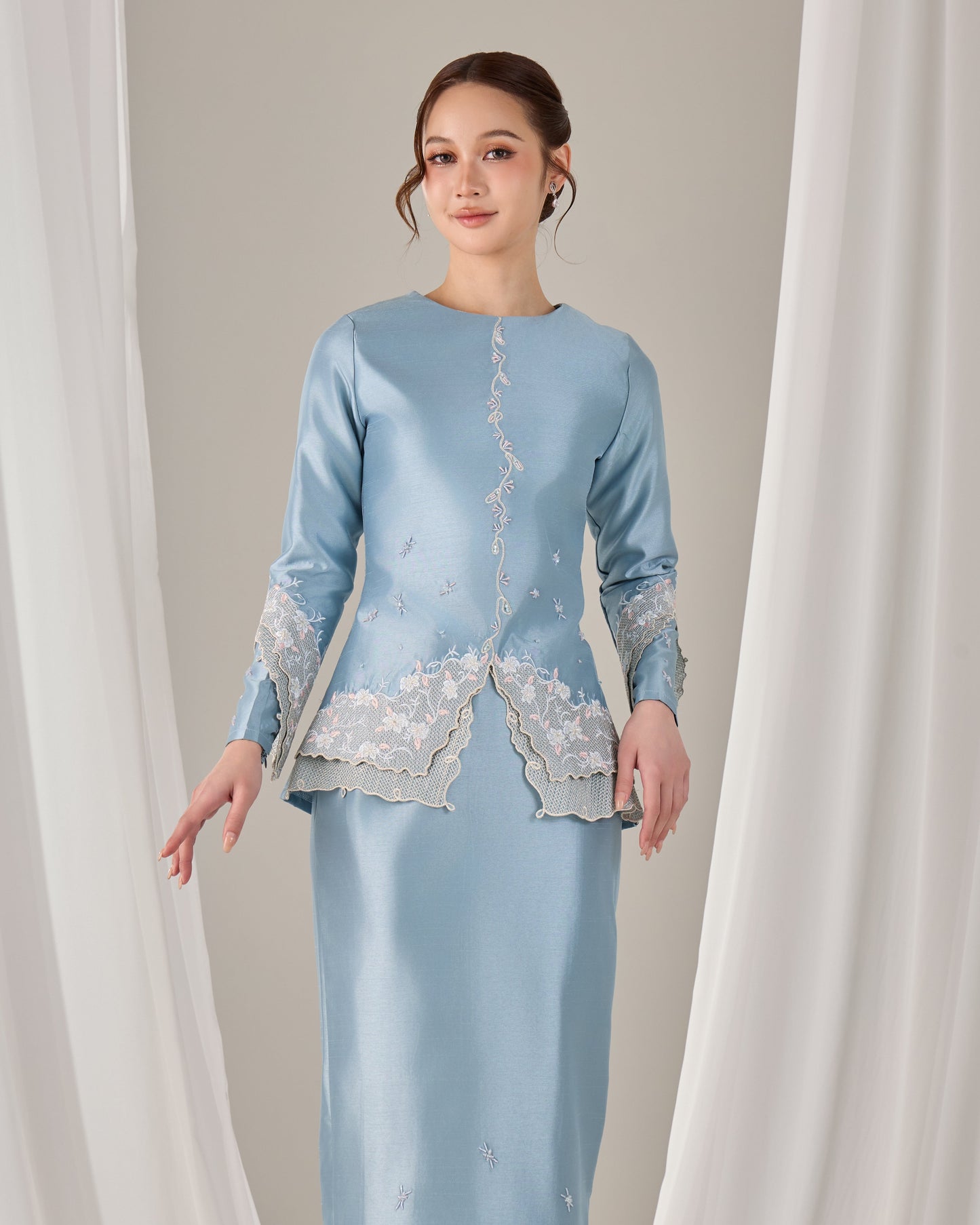 MINOR DEFECT KATHRYN MINI KURUNG (MISTY BLUE)