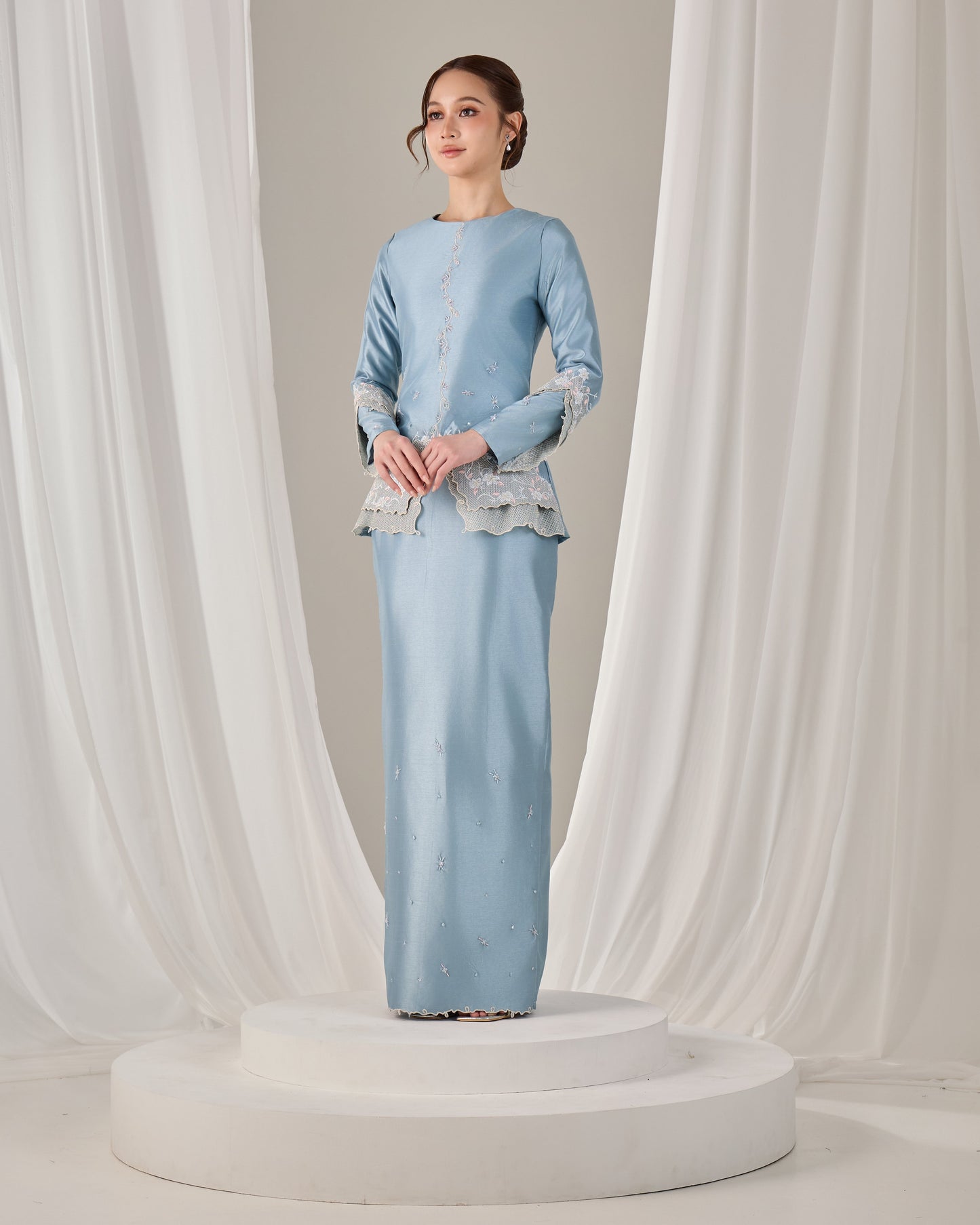 MINOR DEFECT KATHRYN MINI KURUNG (MISTY BLUE)