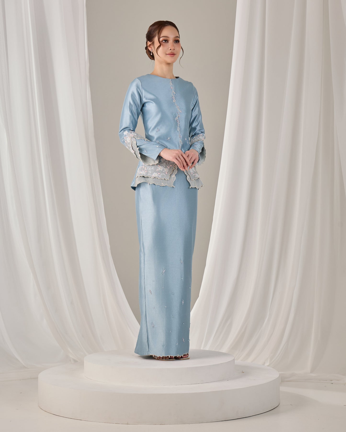 MINOR DEFECT KATHRYN MINI KURUNG (MISTY BLUE)