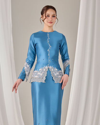 MINOR DEFECT KATHRYN MINI KURUNG (DIAMOND TEAL BLUE)