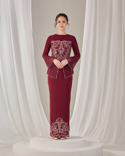 SERENE KURUNG (BURGUNDY)