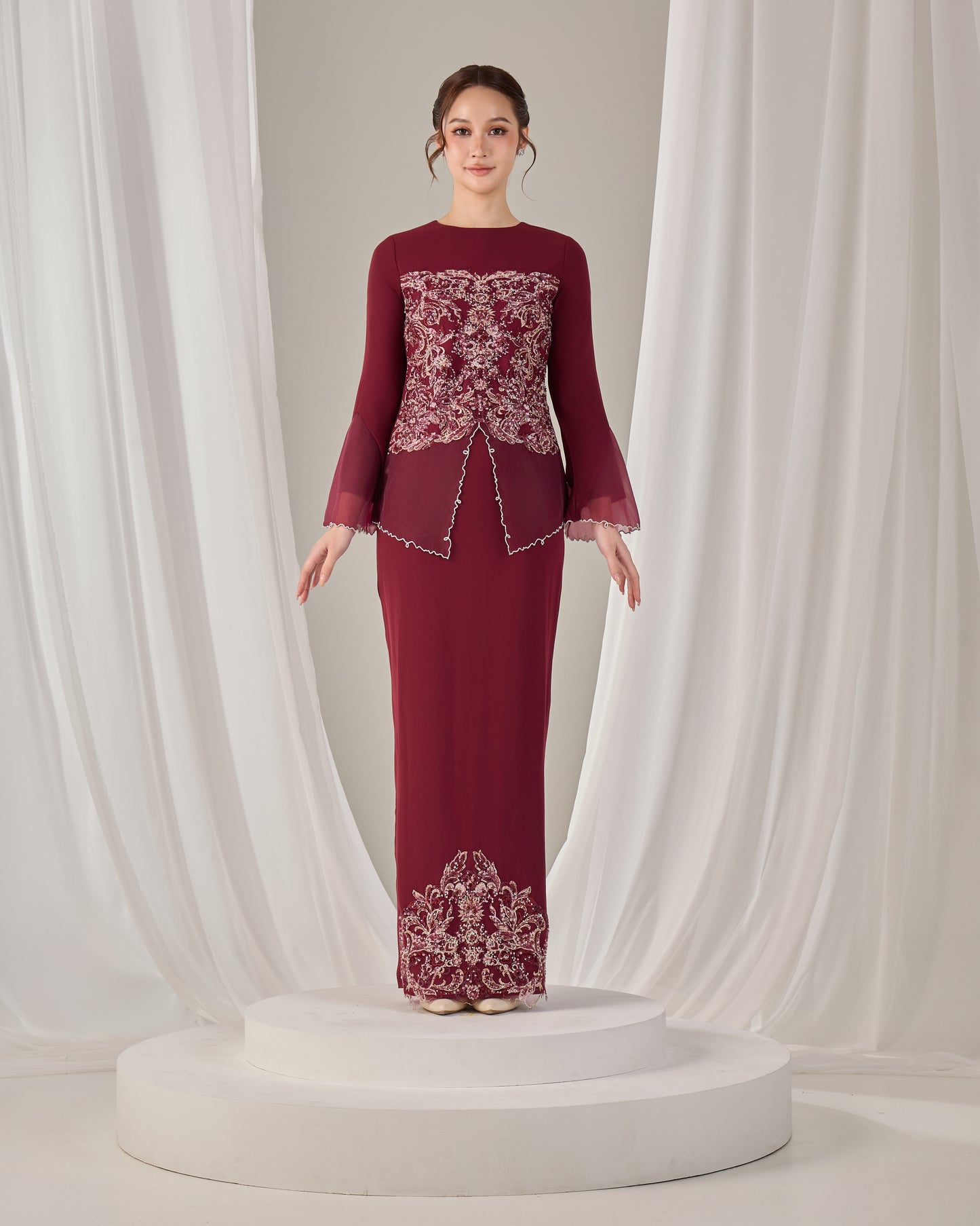 SERENE KURUNG (BURGUNDY)
