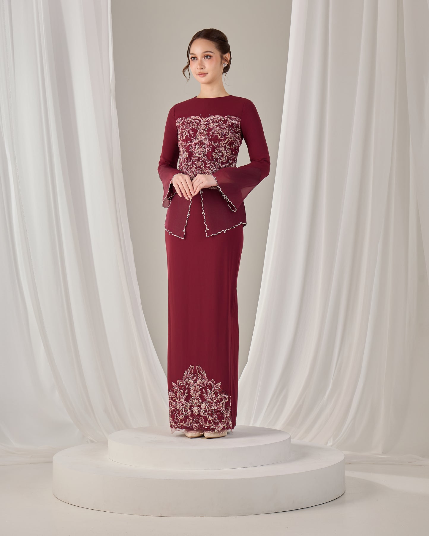 SERENE KURUNG (BURGUNDY)