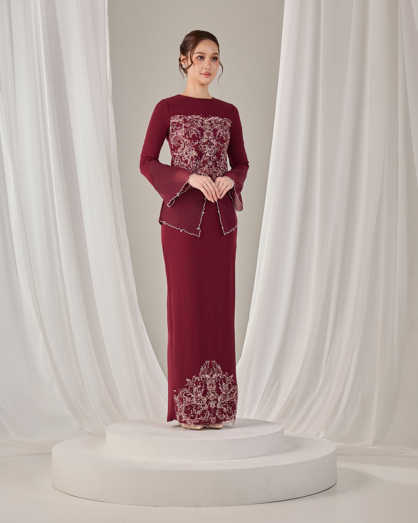 SERENE KURUNG (BURGUNDY)