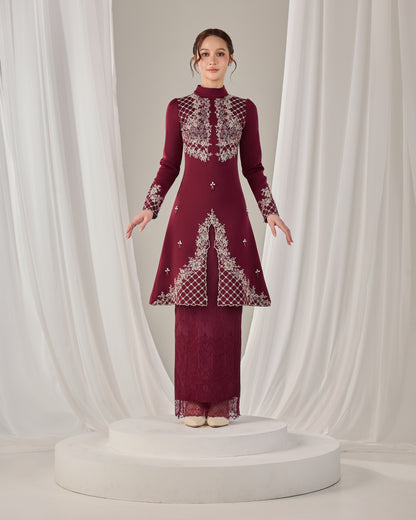 ISYANA KURUNG (BURGUNDY)