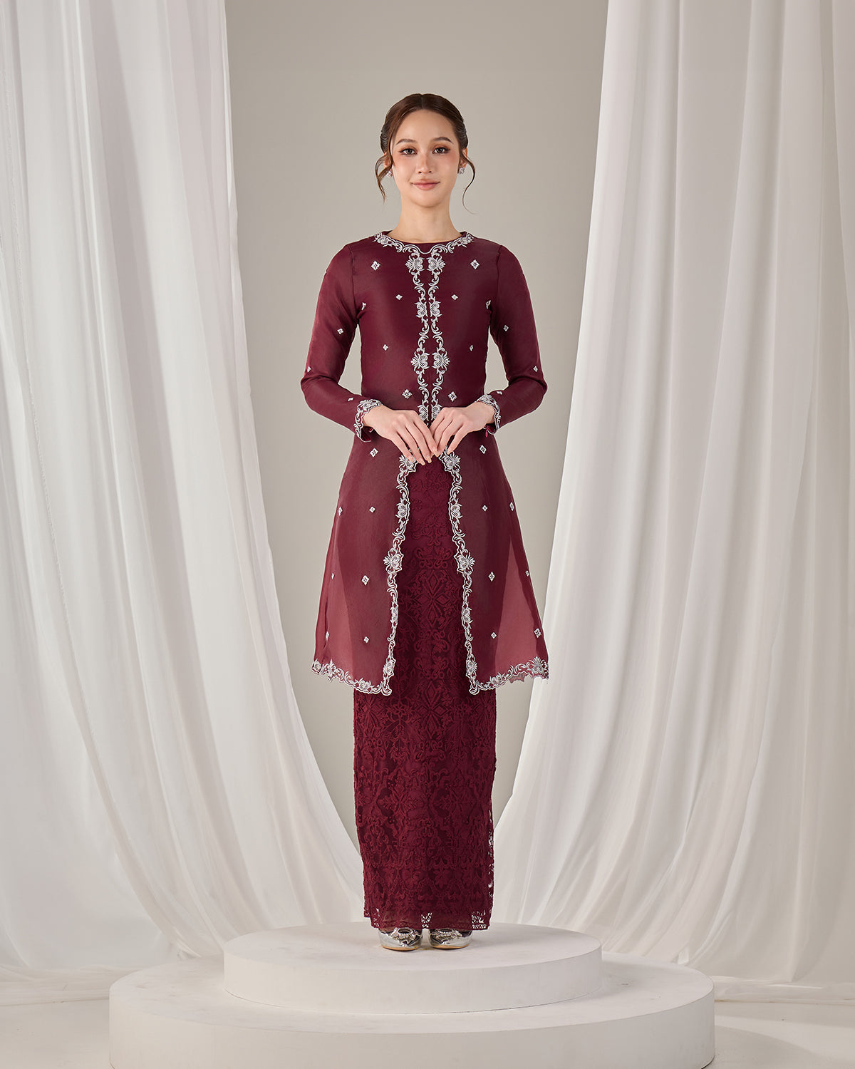 IMANE KURUNG (BURGUNDY)