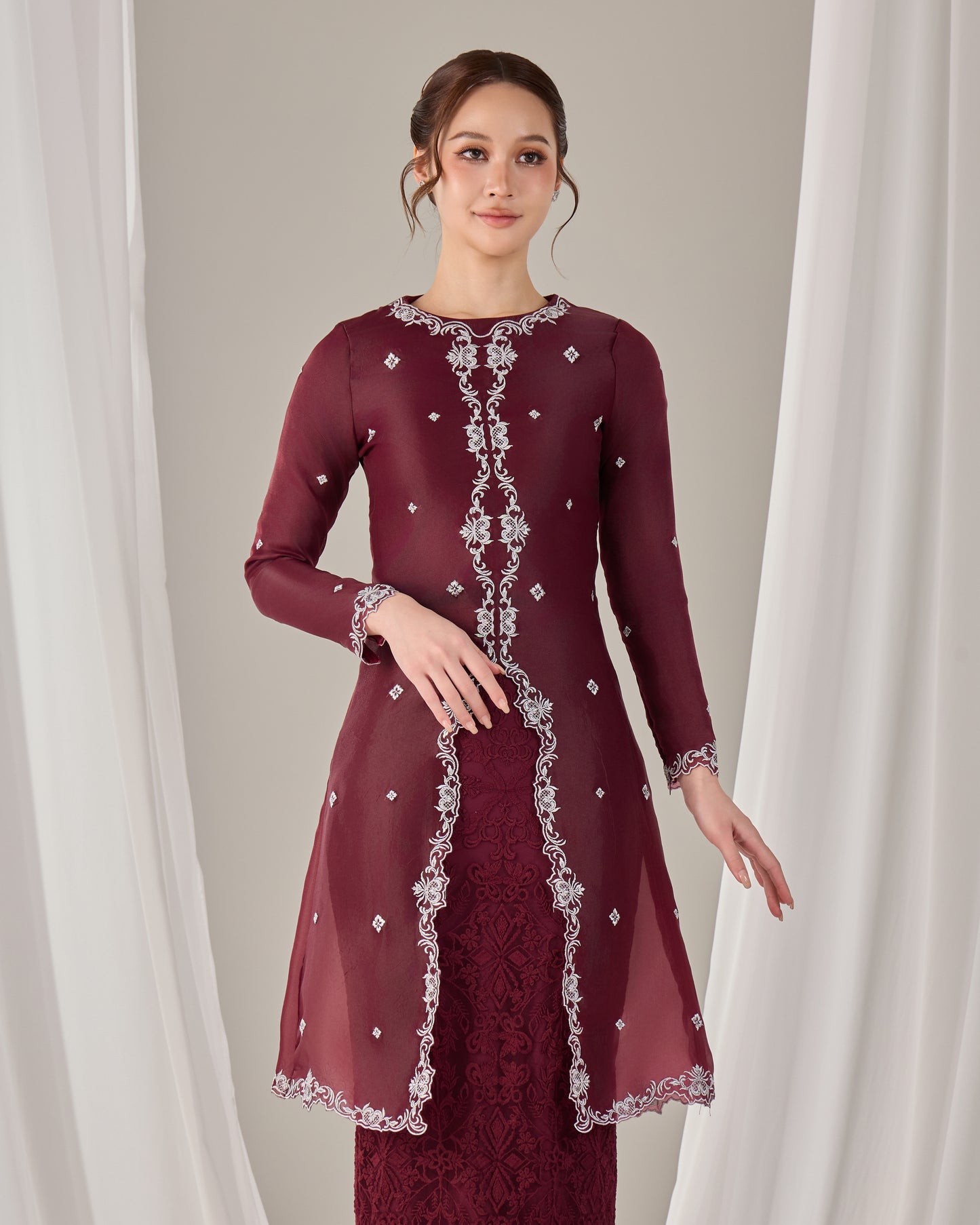 IMANE KURUNG (BURGUNDY)