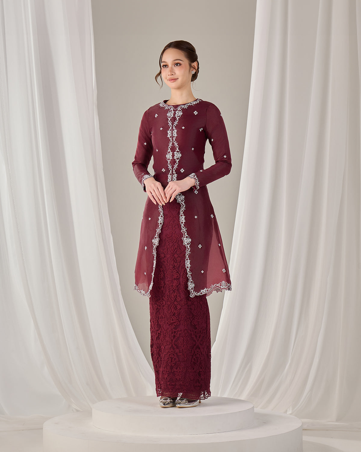 IMANE KURUNG (BURGUNDY)