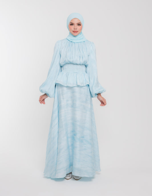 DORA DRESS (AQUA BLUE)