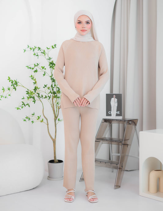 HALLEY KNIT SET (BROWN)