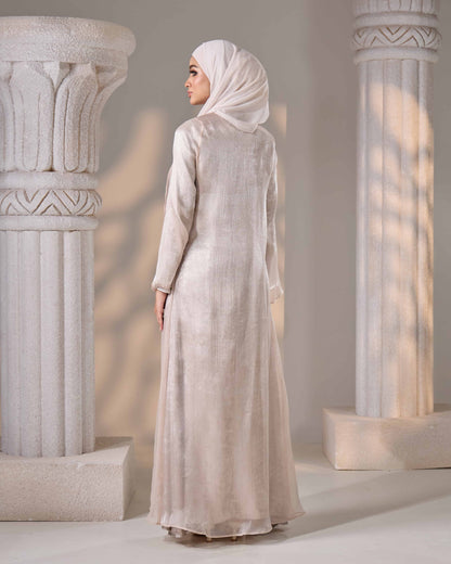 MINOR DEFECT ASMAA ABAYA (CHAMPAGNE)