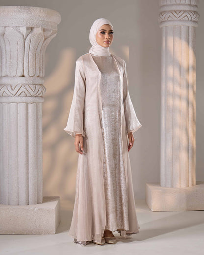MINOR DEFECT ASMAA ABAYA (CHAMPAGNE)