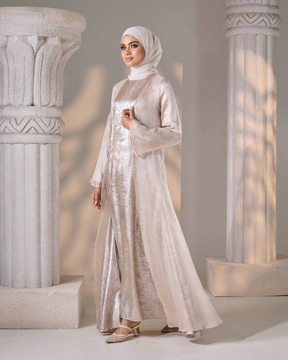 MINOR DEFECT ASMAA ABAYA (CHAMPAGNE)