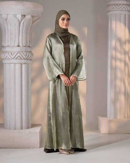 MINOR DEFECT ASMAA ABAYA (ARMY GREEN)