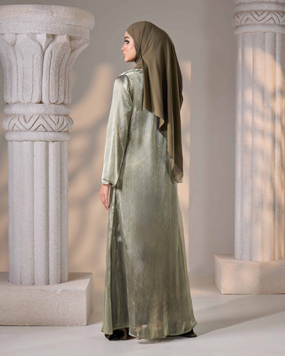 MINOR DEFECT ASMAA ABAYA (ARMY GREEN)