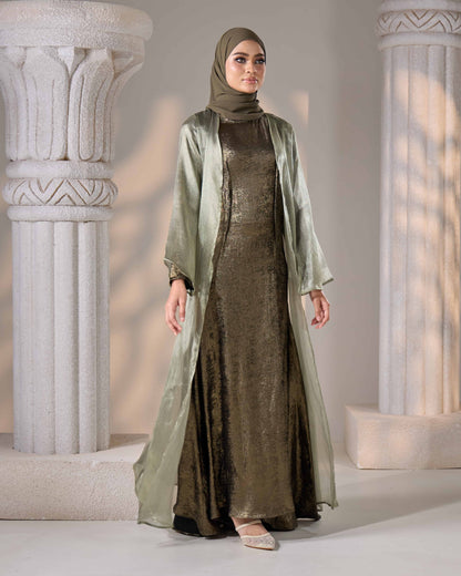 MINOR DEFECT ASMAA ABAYA (ARMY GREEN)