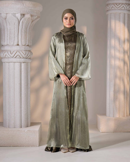 MINOR DEFECT ASMAA ABAYA (ARMY GREEN)