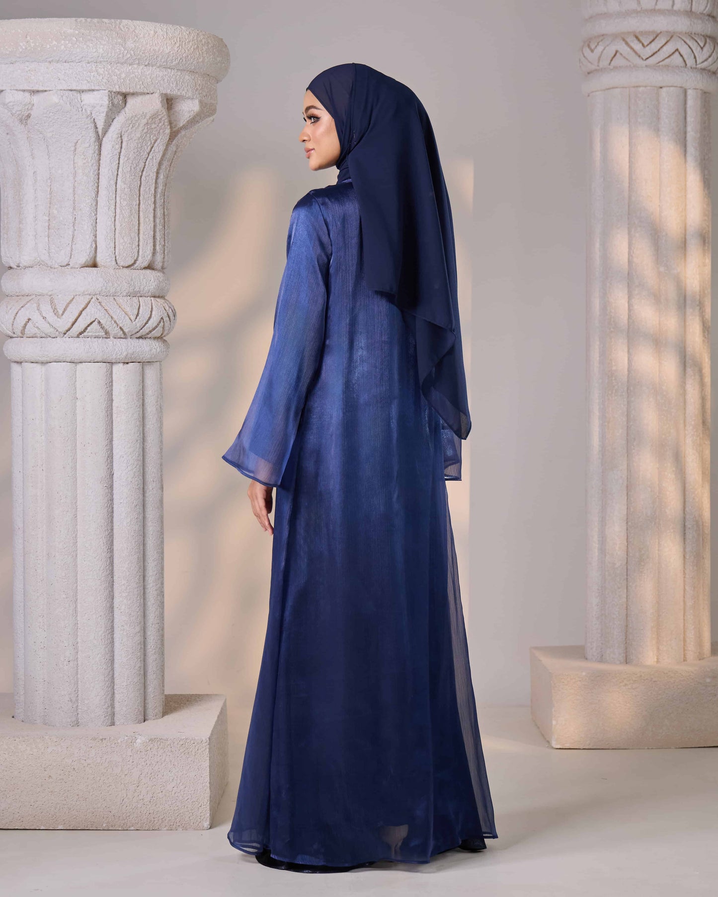 ASMAA ABAYA (NAVY BLUE)