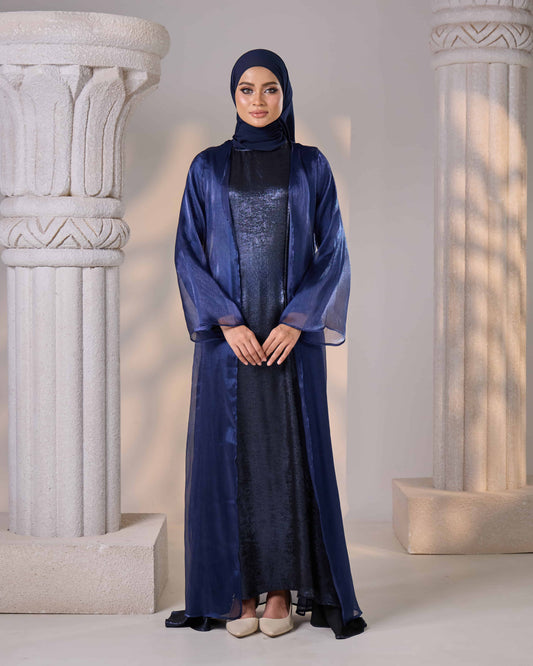MINOR DEFECT ASMAA ABAYA (NAVY BLUE)