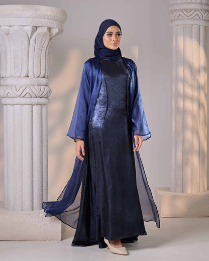 ASMAA ABAYA (NAVY BLUE)