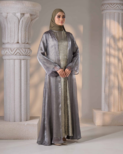 MINOR DEFECT ASMAA ABAYA (GREY)