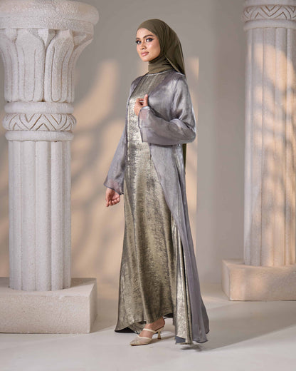 MINOR DEFECT ASMAA ABAYA (GREY)