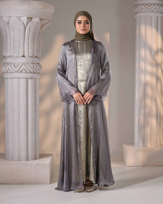 MINOR DEFECT ASMAA ABAYA (GREY)