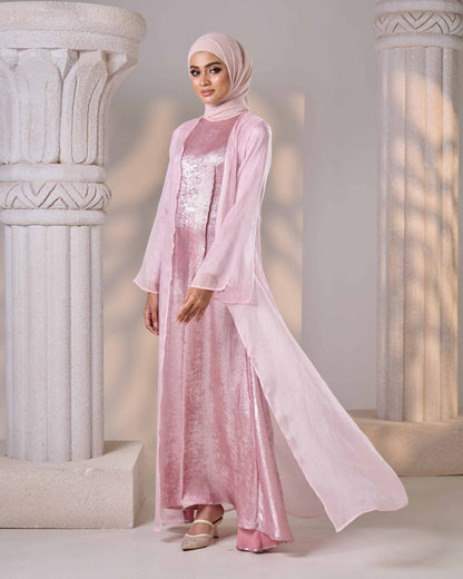 MINOR DEFECT ASMAA ABAYA (PINK)