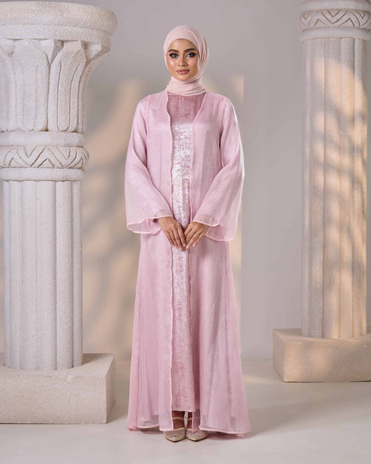 MINOR DEFECT ASMAA ABAYA (PINK)