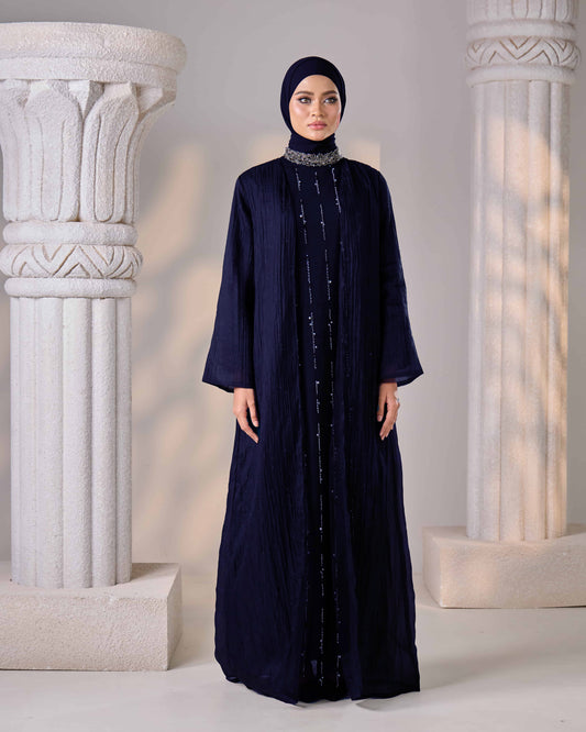MAHA ABAYA (NAVY BLUE)