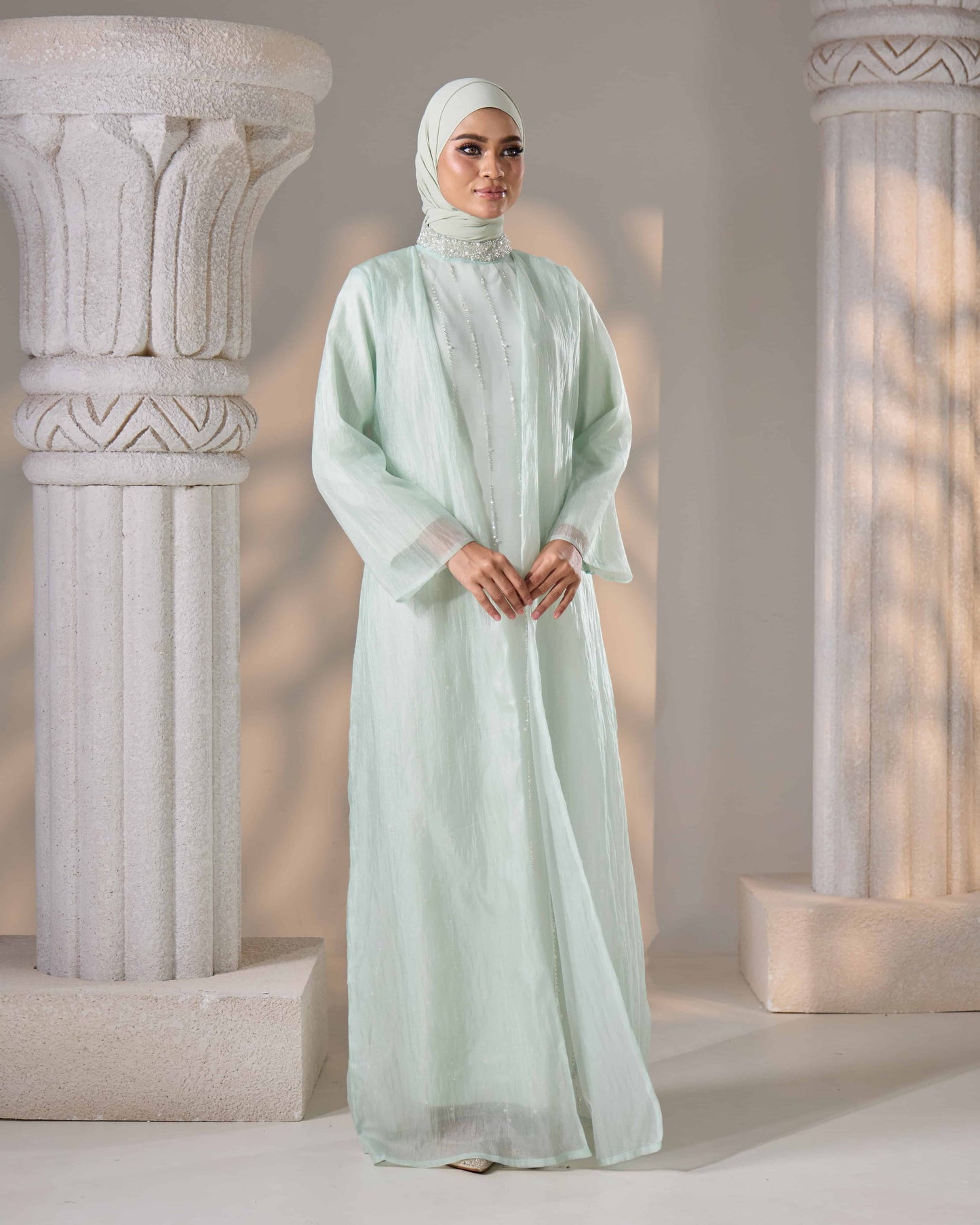 MINOR DEFECT MAHA ABAYA (MINT GREEN)