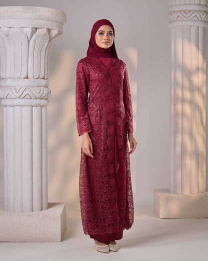 REFA DRESS (BURGUNDY)