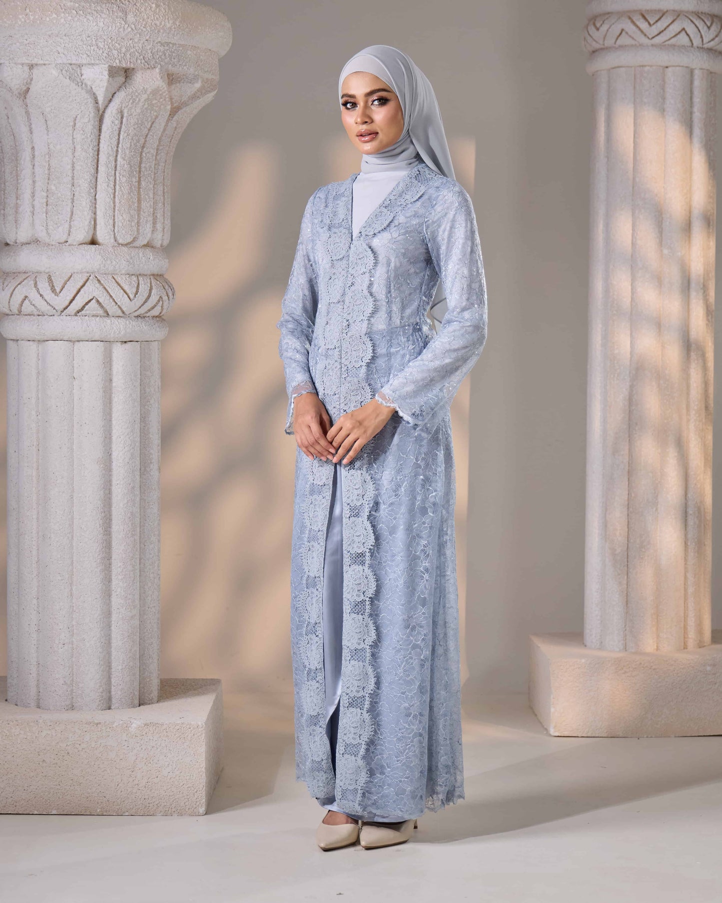 REFA DRESS (MISTY BLUE)