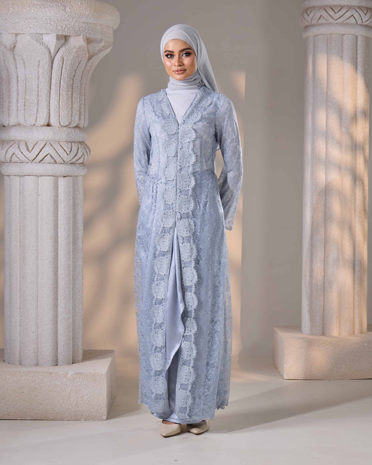 REFA DRESS (MISTY BLUE)