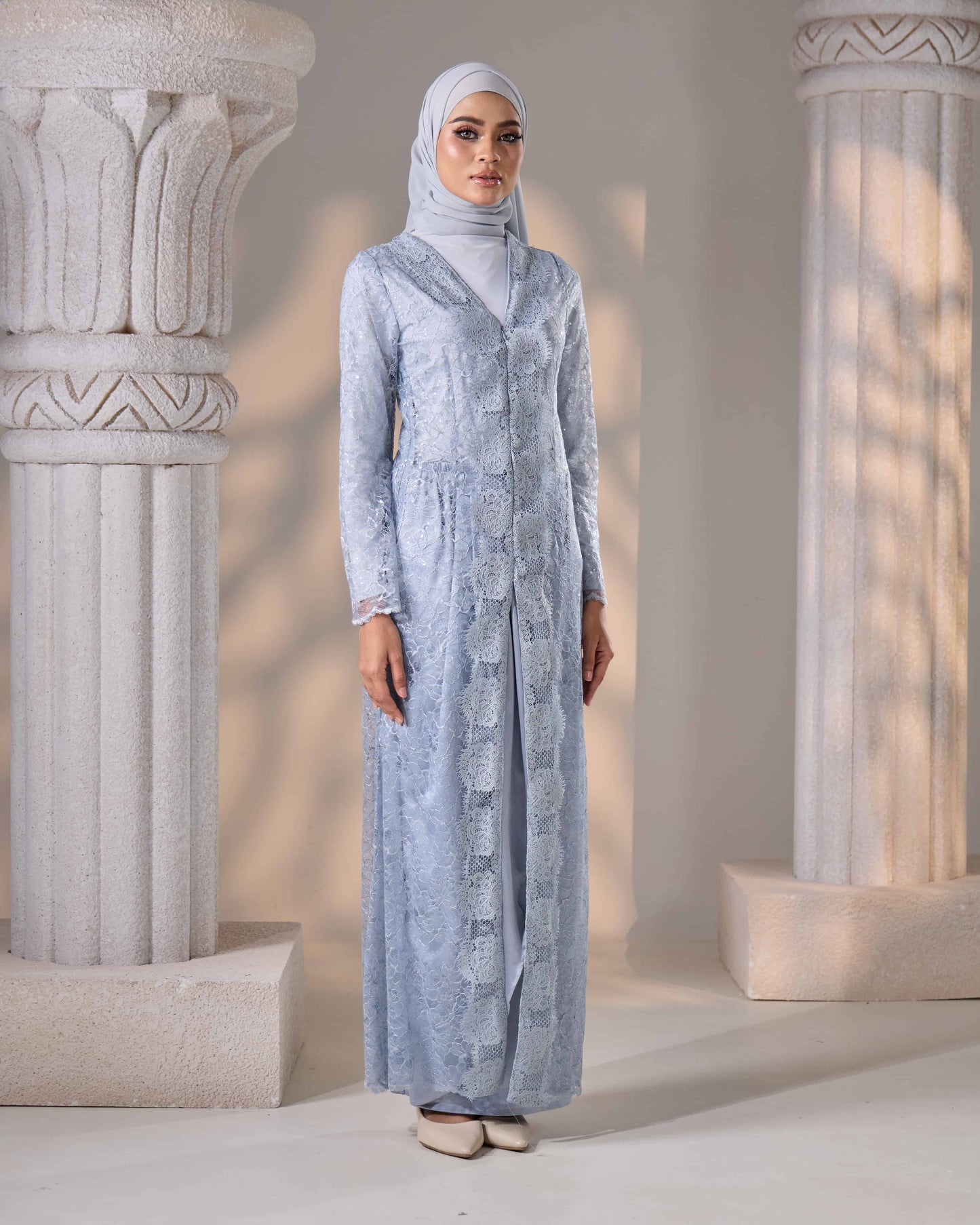 REFA DRESS (MISTY BLUE)